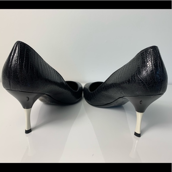 NEW MAX MARA Dinda Black Leather Heels Pumps - Picture 4 of 8